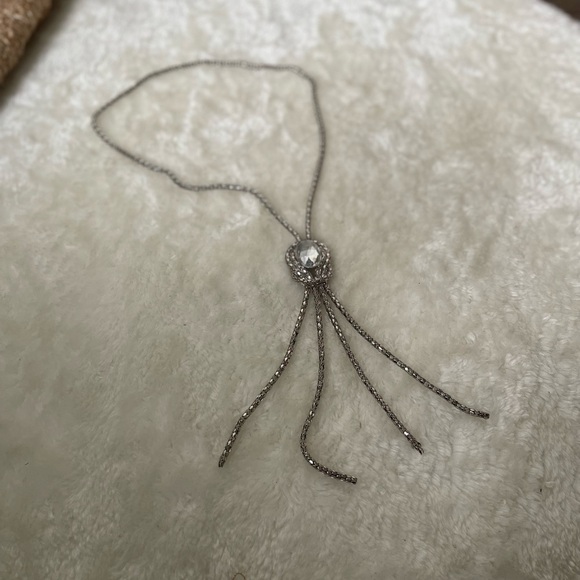 Silver Tassel Necklace with Fringe Pendant - Picture 5 of 6